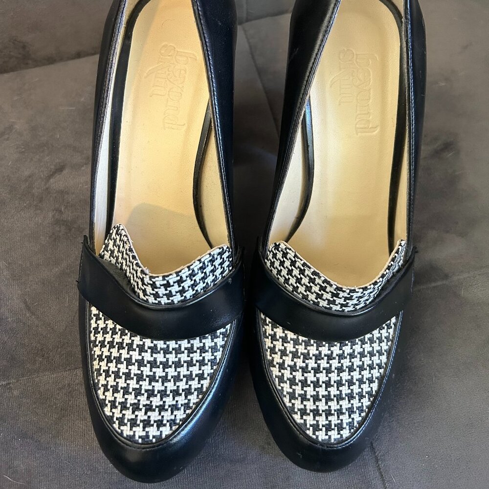 Vegan chucky heel Beyond Skin Houndstooth